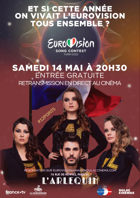 Soirée eurovision en direct à l'arlequin