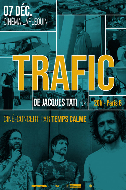 Ciné-concert "Trafic" de Jacques Tati par Temps calme en première internationale