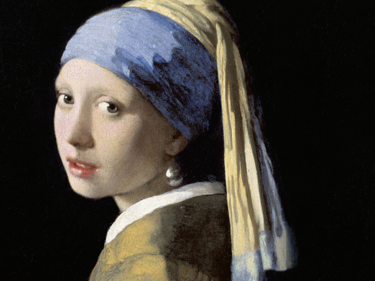 Peinture "La jeune fille à la perle" de Vermeer.